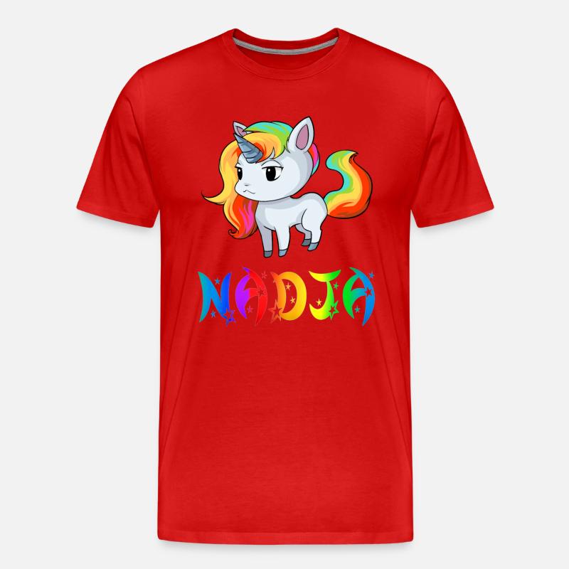 Nadja Einhorn - Männer Premium Bio T-Shirt - Rot
