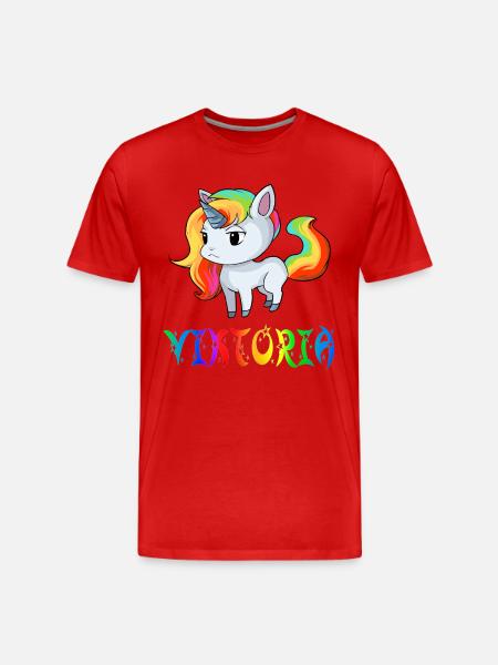 Viktoria Einhorn - T-shirt bio Premium Homme - rouge
