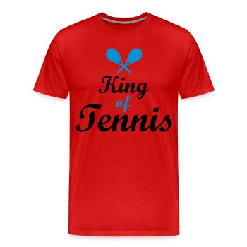 Tennis - Männer Premium Bio T-Shirt - Rot - Vorne - Damien (186cm)