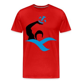 Wasserball - Männer Premium Bio T-Shirt - Rot - Vorne - Damien (186cm)