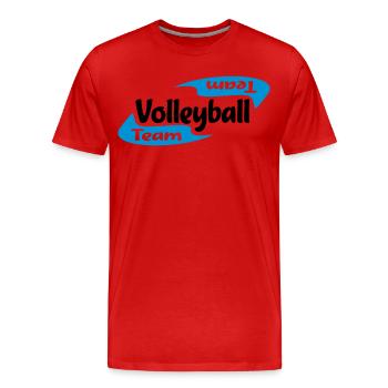 Volleyball - Männer Premium Bio T-Shirt - Rot - Vorne - Damien (186cm)