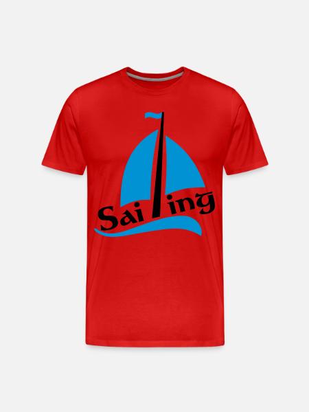sailboat - Men's Premium Organic T-Shirt - red