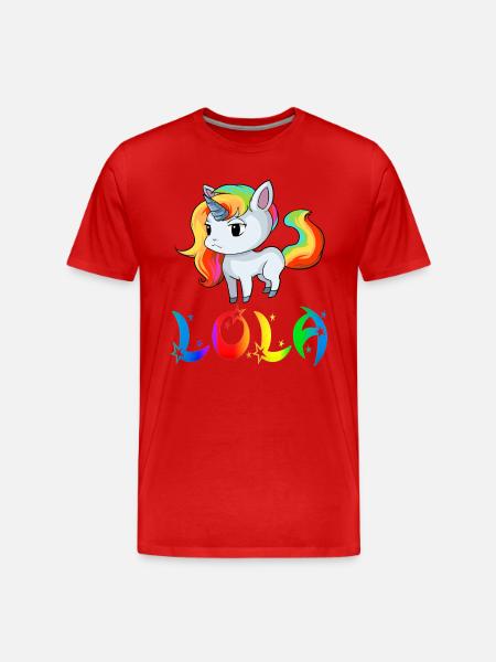 Unicorn Lola - Men's Premium Organic T-Shirt - red