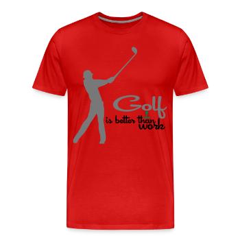 golf - T-shirt bio Premium Homme - rouge - Devant - Damien (186cm)