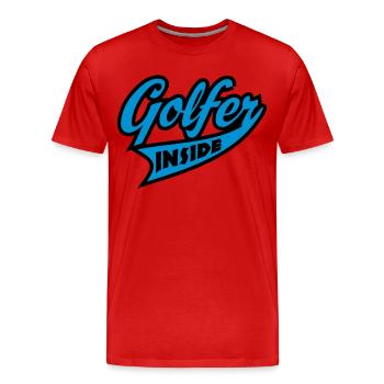 golf - T-shirt bio Premium Homme - rouge - Devant - Damien (186cm)