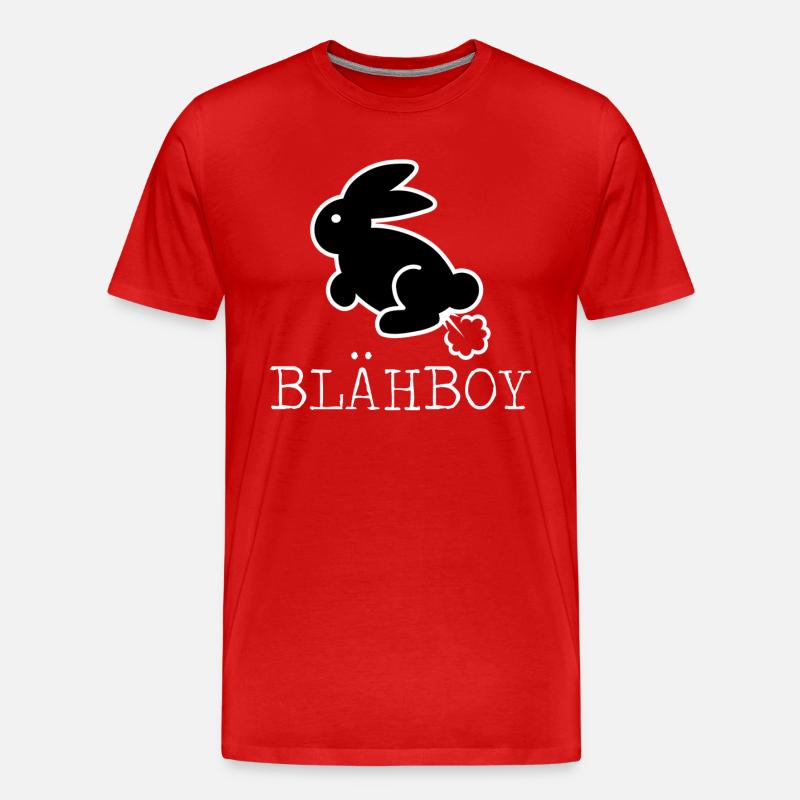 BLÄHBOY - Männer Premium Bio T-Shirt - Rot