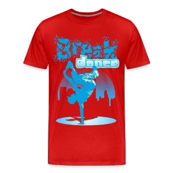 City breakdance - Männer Premium Bio T-Shirt - Rot - Vorne - Damien (186cm)