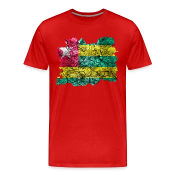 Togo Vintage Flagge - Männer Premium Bio T-Shirt - Rot - Vorne - Damien (186cm)