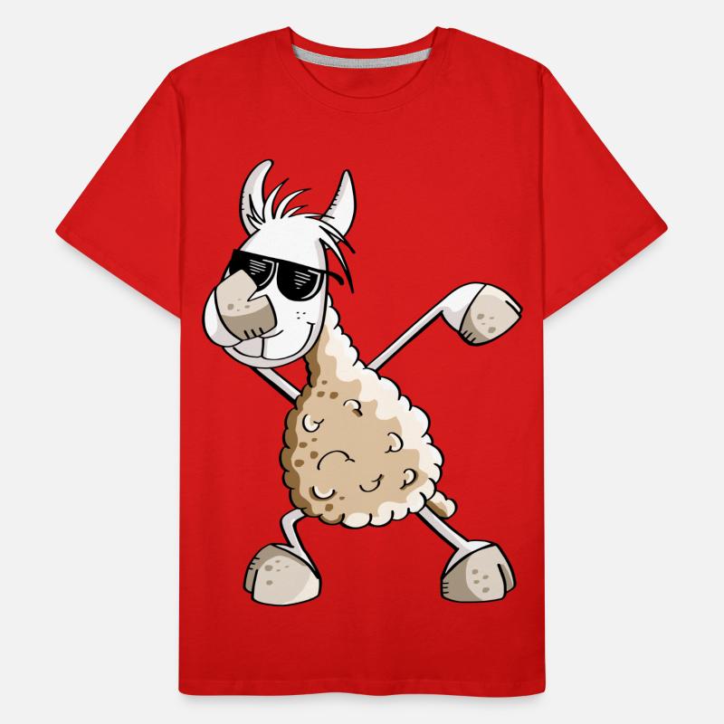 Cool Dab Dance Lama - Dabbing Alpaga - Comic Fun T-shirt bio Premium Homme