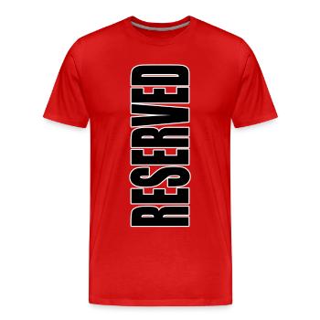 Reserved - Men's Premium Organic T-Shirt - red - Front - Damien (186cm)