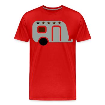 campen - Männer Premium Bio T-Shirt - Rot - Vorne - Damien (186cm)