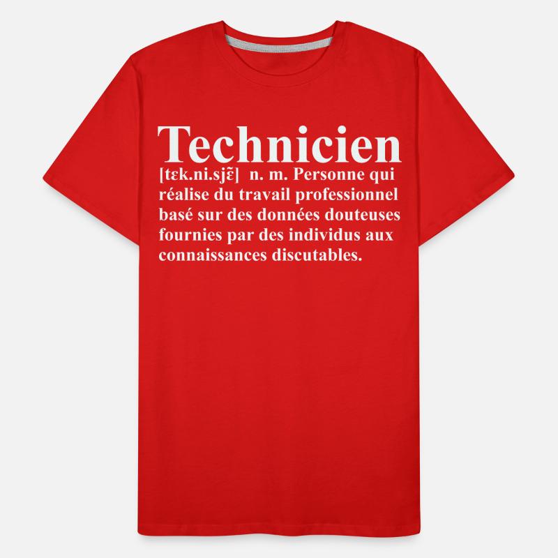Technicien Définition T-shirt bio Premium Homme
