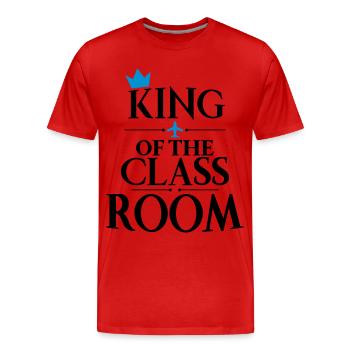 Schüler - Männer Premium Bio T-Shirt - Rot - Vorne - Damien (186cm)