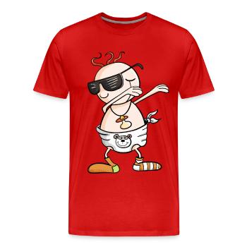 Dab Baby I Drôle Cadeau De Grossesse - T-shirt bio Premium Homme - rouge - Devant - Damien (186cm)