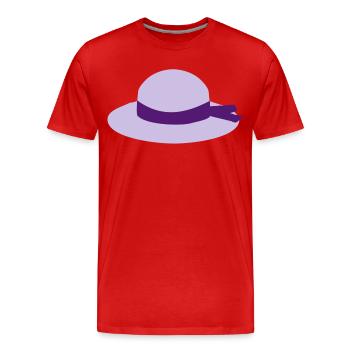 hut - Männer Premium Bio T-Shirt - Rot - Vorne - Damien (186cm)