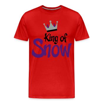snowboarding - T-shirt bio Premium Homme - rouge - Devant - Damien (186cm)