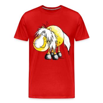 Haflinger - Avelignese - Cheval - T-shirt bio Premium Homme - rouge - Devant - Damien (186cm)