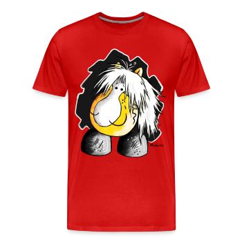 Haflinger - Avelignese - Cheval - T-shirt bio Premium Homme - rouge - Devant - Damien (186cm)