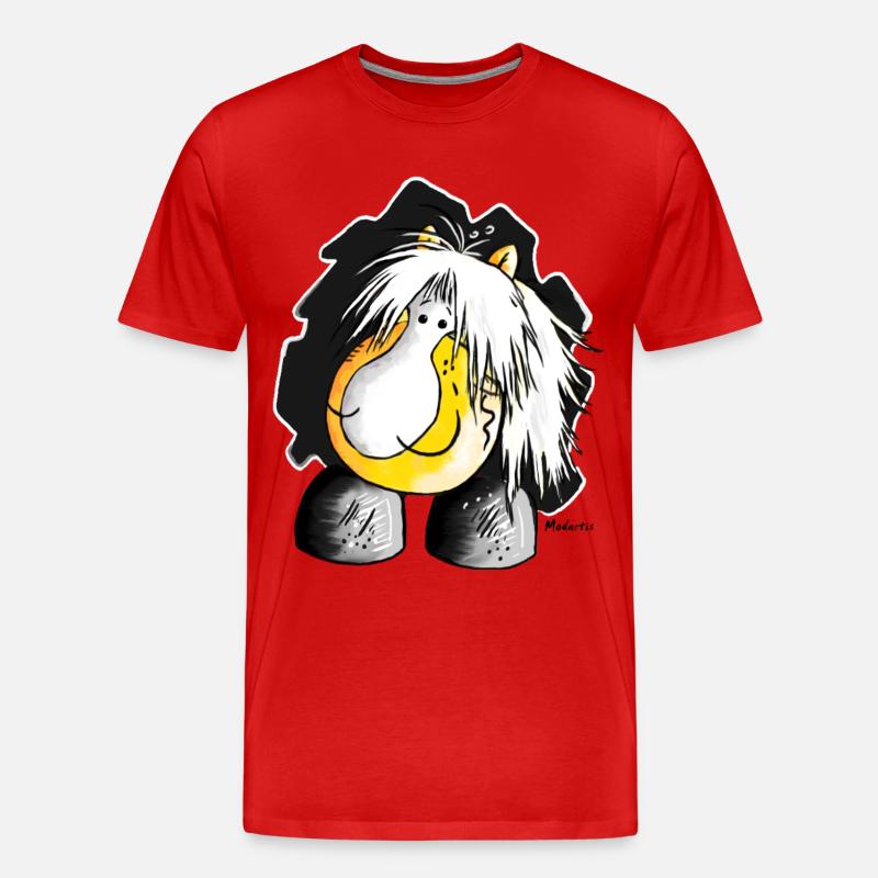 Haflinger - Hafi - Pferd - Männer Premium Bio T-Shirt - Rot