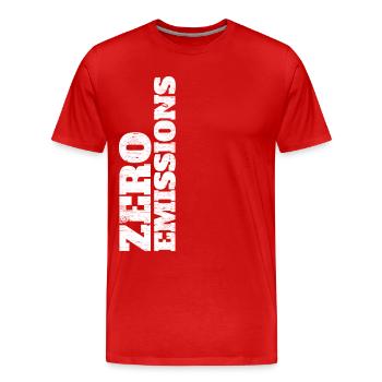 Zero Emissions / Électrique / Voiture électrique - T-shirt bio Premium Homme - rouge - Devant - Damien (186cm)