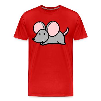 Sweet mouse - Men's Premium Organic T-Shirt - red - Front - Damien (186cm)