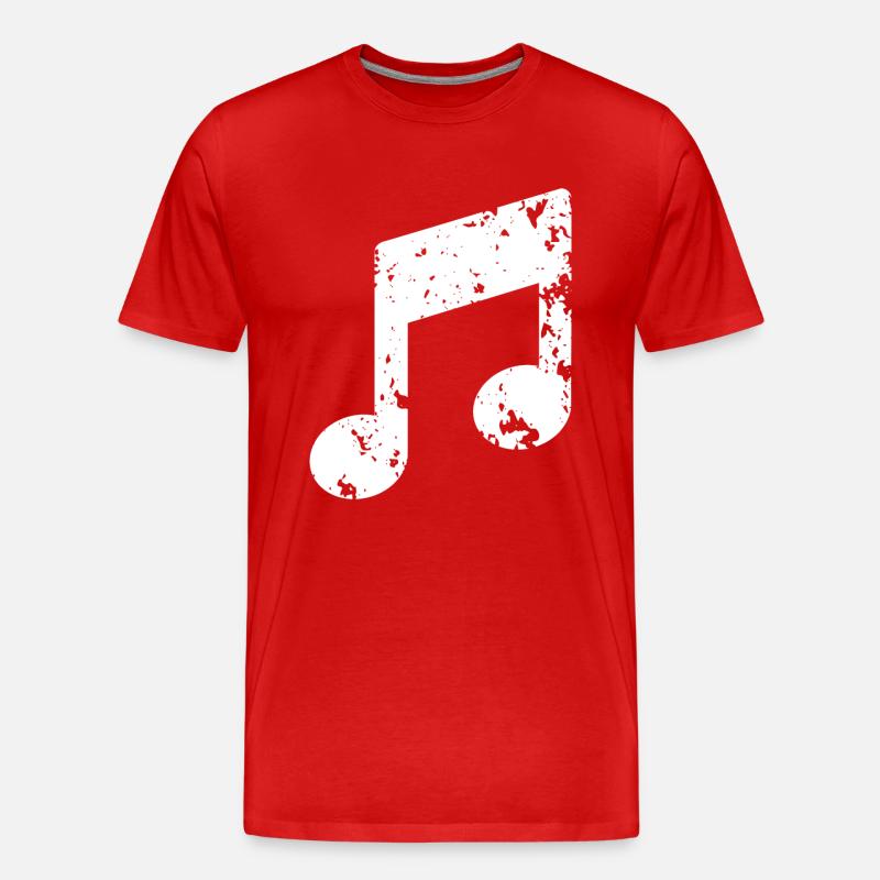 Musik Note - Männer Premium Bio T-Shirt - Rot