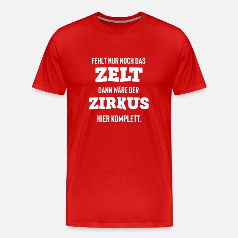 Zirkus - Männer Premium Bio T-Shirt - Rot