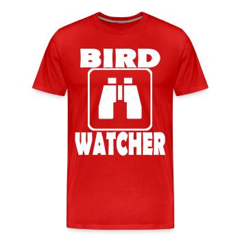 Bird Watching Ornithology - Men's Premium Organic T-Shirt - red - Front - Damien (186cm)