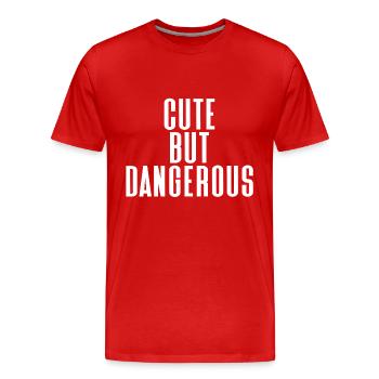 mignon - T-shirt bio Premium Homme - rouge - Devant - Damien (186cm)