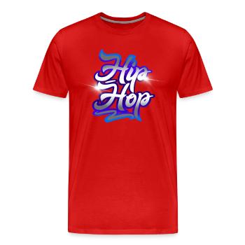 hip hop - Men's Premium Organic T-Shirt - red - Front - Damien (186cm)