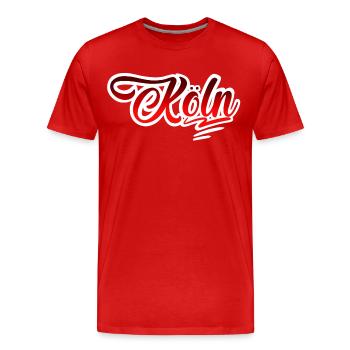 Cologne - Men's Premium Organic T-Shirt - red - Front - Damien (186cm)