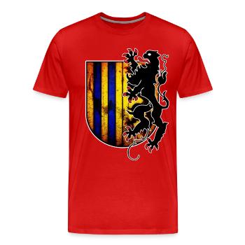 Chemnitz - Männer Premium Bio T-Shirt - Rot - Vorne - Damien (186cm)