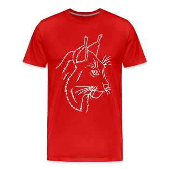 Lynx - T-shirt bio Premium Homme - rouge - Devant - Damien (186cm)
