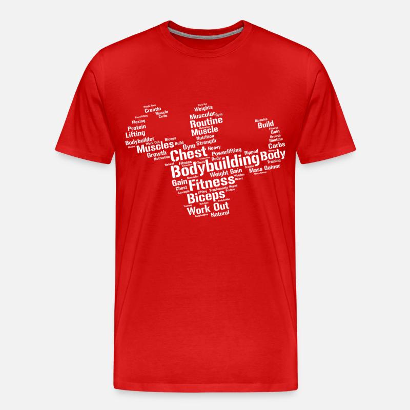 Bodybuilder - Männer Premium Bio T-Shirt - Rot
