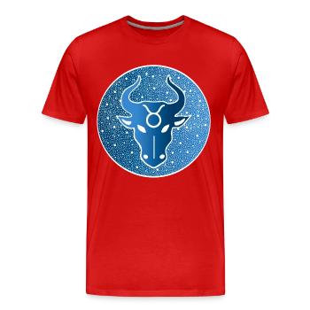 Sternzeichen: Stier - Männer Premium Bio T-Shirt - Rot - Vorne - Damien (186cm)