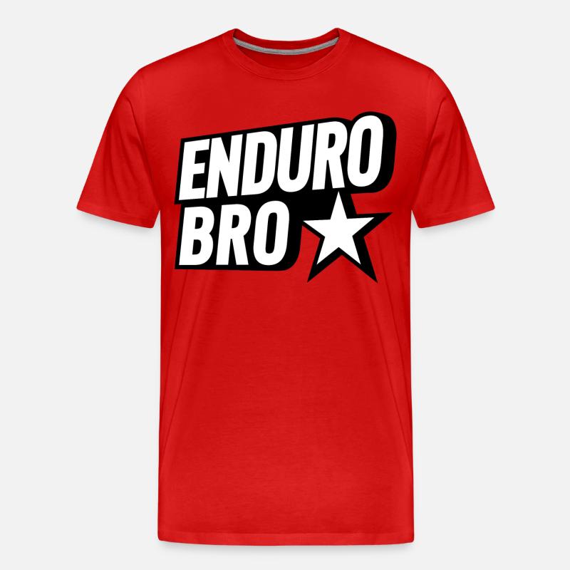 Enduro Bro MTB Team - Männer Premium Bio T-Shirt - Rot