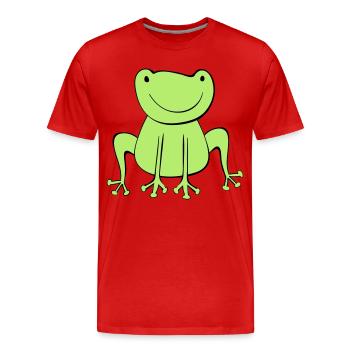 frosch - Männer Premium Bio T-Shirt - Rot - Vorne - Damien (186cm)