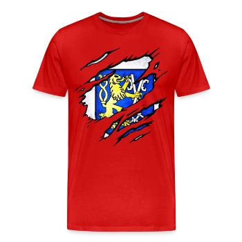 Legnica - Poland - Men's Premium Organic T-Shirt - red - Front - Damien (186cm)