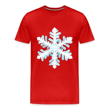 snow star - Men's Premium Organic T-Shirt - red - Front - Damien (186cm)