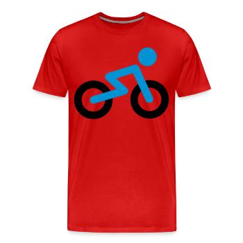 Bicyclette - T-shirt bio Premium Homme - rouge - Devant - Damien (186cm)