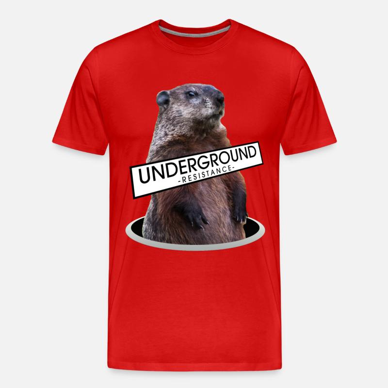 Underground Resistance - Murmeltier - Männer Premium Bio T-Shirt - Rot