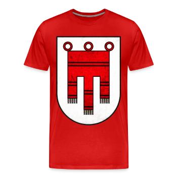 Vorarlberg - T-shirt bio Premium Homme - rouge - Devant - Damien (186cm)