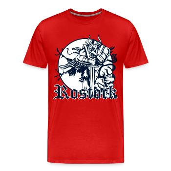 Rostock - T-shirt bio Premium Homme - rouge - Devant - Damien (186cm)