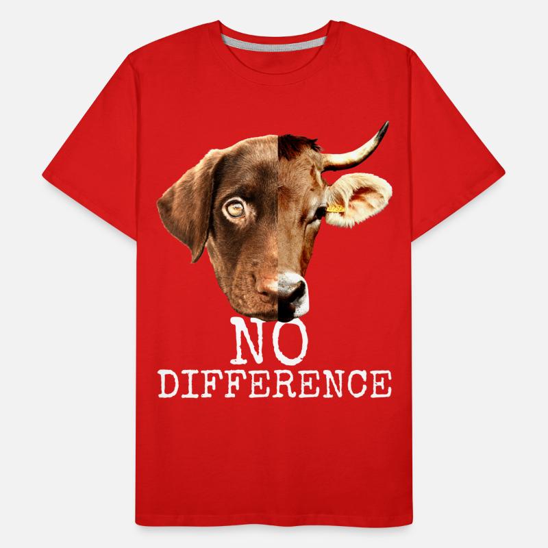 No Difference Pro Vegan Vegetan Tierschutz T-shirt bio Premium Homme