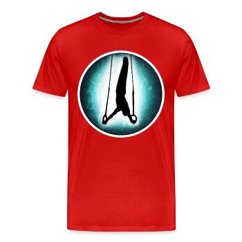 Gymnastique - Anneaux - T-shirt bio Premium Homme - rouge - Devant - Damien (186cm)
