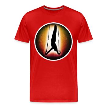Gymnastique - Anneaux - T-shirt bio Premium Homme - rouge - Devant - Damien (186cm)