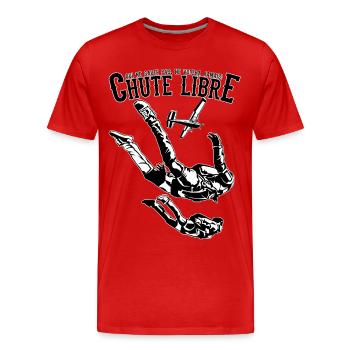 Qui ne saute pas ne volera jamais - T-shirt bio Premium Homme - rouge - Devant - Damien (186cm)