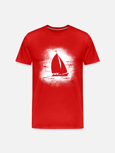 Sailing - Sailboat - Men's Premium Organic T-Shirt - red