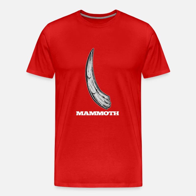 Mammut Elfenbein Stosszähne - Männer Premium Bio T-Shirt - Rot