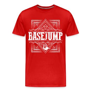 Basejump - Base Jump - Base jumping - Männer Premium Bio T-Shirt - Rot - Vorne - Damien (186cm)